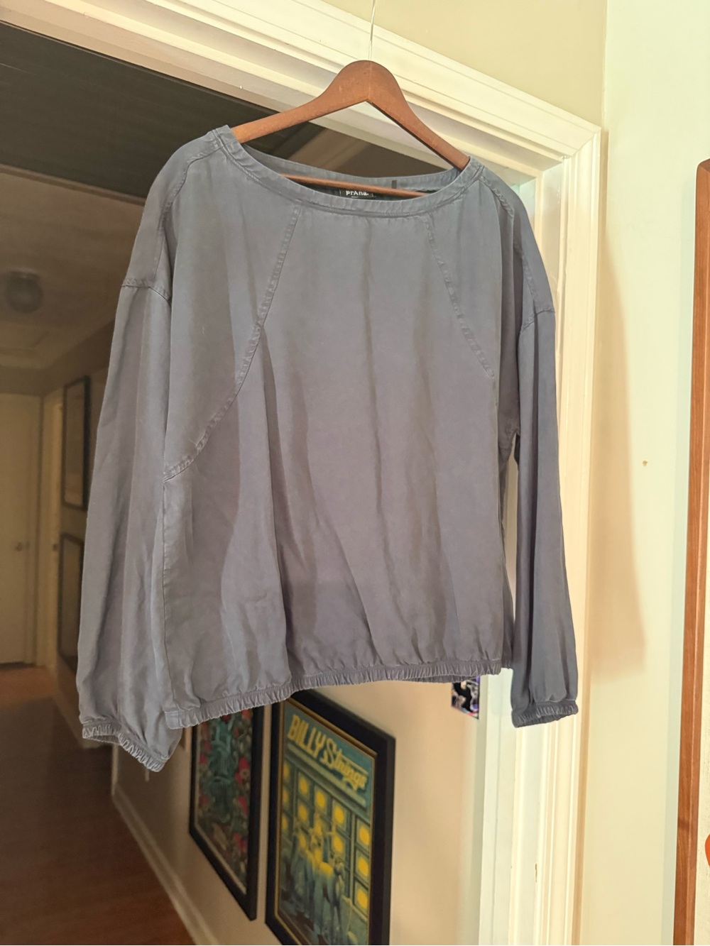 Prana Women's Long Sleeve Pullover in Slate Blue
